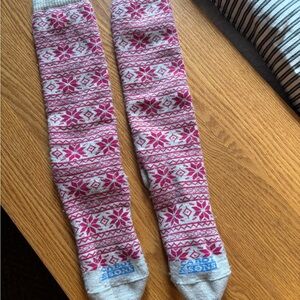 Cabot & Sons Pink and Gray ski socks